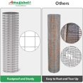 thumbnail image 6 of Amagabeli Hardware Cloth 48inch x 100ft 2inch Galvanized Before Welding Square Openings 15 Gauge Wire Mesh Fence Roll for Vegetables Garden Netting Rabbit Chicken Coop Animal Enclosure BG303, 6 of 7