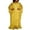 Yellow, variant on Elegant African Applique Boat Neck Chiffon Gown Casual Dress for Women