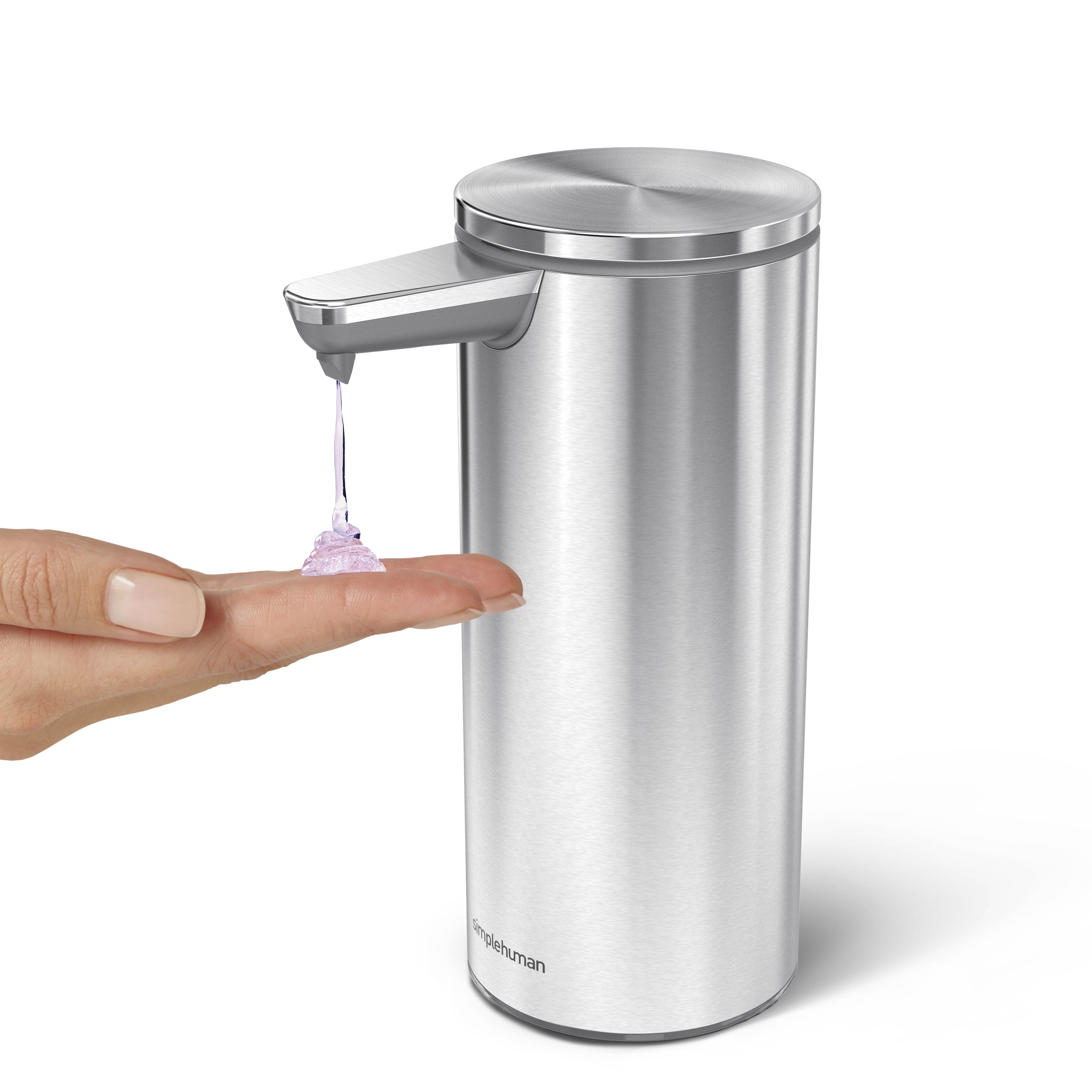 simplehuman 9 oz. Touch-Free Automatic Rechargeable Sensor Liquid Soap  Dispenser, Brushed Stainless Steel 