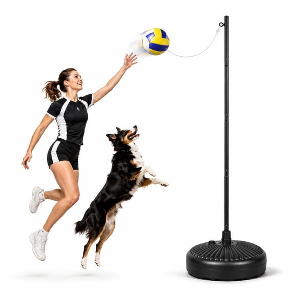 Tetherball Sets with Ball & Rope for Outdoor Backyard, Heavy Duty Detachable Portable Tetherball Set with Sleeve, DIY Tetherball Equipment Kit for Dogs/Kids/Adults