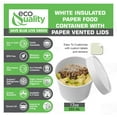 thumbnail image 2 of EcoQuality Disposable White Paper Soup Containers with Lids - Paper Ice Cream Cups - Disposable Dessert Bowls Cold, Frozen Yogurt Cups - Food Storage, Microwavable, Freezer Safe, Take Out (25, 12oz), 2 of 3
