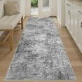 thumbnail image 2 of UERMEI 3x8 Runner Washable Area Rugs for Living Room, Modern Abstract Printed Rug, Vacuum-Friendly, Non Slip Indoor Rug for Bedroom Entryway Home Decor Carpet, Gray, 2 of 7