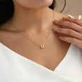thumbnail image 5 of Bubble Initial Necklaces Dainty Gold Letter Necklace 14K Gold Plated Cute Name Choker Necklaces for Women Trendy Gold Personalized Jewelry Gift for Women, 5 of 7