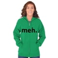 thumbnail image 3 of Meh Careless Sarcastic Satire Funny Zip Up Hoodie Men's Women's Brisco Brands S, 3 of 6
