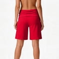 thumbnail image 4 of Dwellite Shorts for Women Low Rise Fold Over Short Wide Leg Yoga Pants Y2K Lounge Palazzo Gauchos Pant Red M, 4 of 7