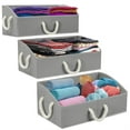 thumbnail image 1 of Storage Bins [3-Pack] Fabric Storage Baskets, Foldable Closet Organizer Trapezoid Storage Box (Grey), 1 of 6