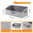 thumbnail image 2 of Jumpress 2 Pack Dog Toy Basket, Collapsible Dog Toy Bin with Handle, Fabric Trapezoid Dog Toy Box Storage for Pet Toys,Blankets,Clothes and Accessories (Gray), 2 of 7