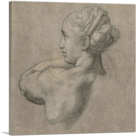 ARTCANVAS Study for the Transfiguration 1520 Canvas Art Print by Raphael - Size: 26" x 26" (1.50" Deep)
