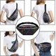 thumbnail image 5 of RV (Negro) Riñonera de cuero PU con patrón de costura para hombres y mujeres, riñonera urbana de moda, bolsa de senderismo impermeable Rojo Verde, 5 of 5