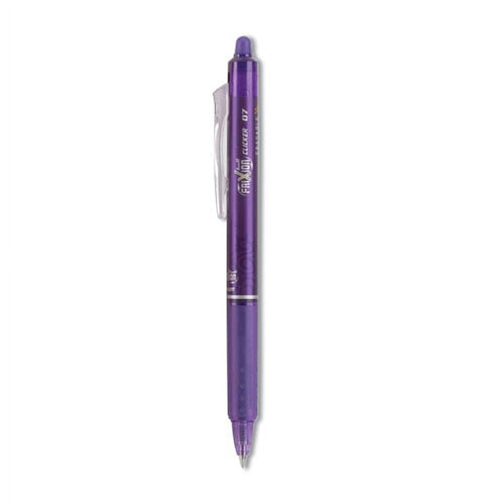 Frixion Clicker Erasable Gel Pen, Retractable, Fine 0.7 Mm, Purple Ink, Purple Barrel, Dozen | Bundle of 5 Dozen