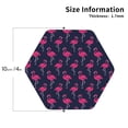 thumbnail image 2 of Pofeuu Cute Flamingo Print Coasters for Drinks, 4Pack PU Leather Coasters, Bar Drink Coasters for Tabletop Protection, Furniture from Damage-Hexagon, 2 of 6