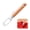 Brown, variant on ZOURIH Watermelon Slicer with Wooden Handle - Stainless Steel Fruit Cutter tool for Watermelon,Mango,Pitaya - Portable for Camping,Picnics,Home,Parties - Effortless Cubes & No Mess,Brown