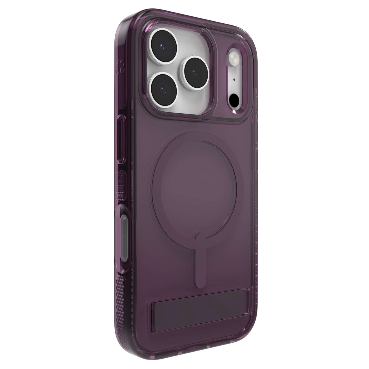 ZAGG Santa Cruz Snap Case with Kickstand for iPhone 17 Pro - Titanium Drop Protection (13ft/4m) MagSafe Charging Compatible ClearGuard Anti-Yellowing Technology Scratch Resistant Phone Case