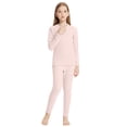thumbnail image 2 of CPNG Children's Boys Girls Thermal Underwear Autumn Winter Base Layer Round Neck Heated Autumn Clothes and Long Trousers Set(Pink,5-6 Years), 2 of 8