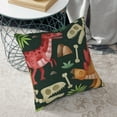 thumbnail image 6 of Square Throw Pillow Covers with Core, Cartoon Style Dinosaurs Pillows for Sofa Beds, 20"x20", 6 of 9