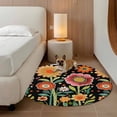 thumbnail image 2 of Round Rugs 3.3Ft, Vintage Sunflower Round Area Rug Washable Indoor Throw Carpet, Black Boho Summer Botanical Soft Non Slip Circle Rug for Laundry Room Patio Home Decor Aesthetic, 2 of 8