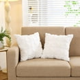 thumbnail image 5 of Butterfly Embossed Faux Fur Throw Pillow, Soft Plush Tufted Square Cushion with 3D Butterfly Pattern, Decorative Accent Pillow for Sofa, Bed, Living Room and Bedroom Decor 18x18in, 5 of 6