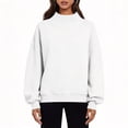thumbnail image 2 of Vivianyo HD Womens Mock Neck Sweatshirt, Womens Fall Tops with Long Sleeve, Sizes S-2XL, 2 of 7
