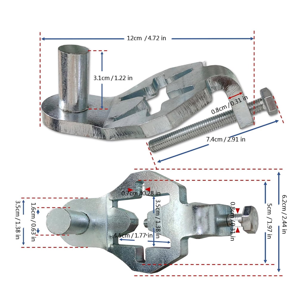 2lots Stainless Steel T Post Gate Hinges Set Heavy Type Fence Door Hardware for Garden Gate