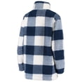 thumbnail image 3 of Women's G-III 4Her by Carl Banks Navy Seattle Seahawks Sherpa Plaid Quarter-Zip Jacket, 3 of 4