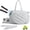 Grey, variant on Women’s Tennis Tote Bag – 3-in-1 Crossbody Tennis Bag for 2 Rackets w/ Shoe Compartment & Wet Bag, Gym & Pickleball