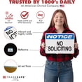 thumbnail image 3 of TRADESAFER No Soliciting Sign, Wall Notice Signs, 14” x 10”, 40 Mil Aluminum Safety Sign, 3 of 6