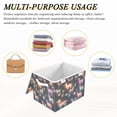 thumbnail image 6 of Yayeee Collapsible Cube Storage Bin with Lid Fabric Closet Decorative Basket with Handles, Neon Llamas Pattern, 6 of 7
