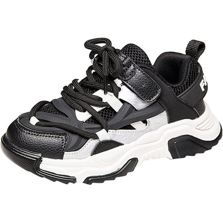 

Boys Girls Lace Up Slip On Soft Sneaker Breathable Mesh Shoes Non-Slip Casual Shoes Playing Outdoor
