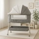 thumbnail image 5 of Cuna Plegable para Bebe con Mosquitero y Mecedora de Estructura de Acero Desmontable - Moises Colecho Cambiador de Altura Ajustable Multifuncional y Ruedas con Freno Gris, 5 of 5