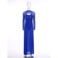 thumbnail image 5 of Hansber Lyrical Dance Dress for Women Modern Contemporary Dancewear Sequins Mesh Tulle Maxi Skirt Leotard Navy Blue XL, 5 of 7