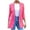 Hot Pink, variant on Womens Solid Color Blazer Long Sleeve Lapel Double Breasted Suit Open Front Loose Work Jacket (4X-Large, Yellow)