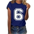 thumbnail image 4 of Mens Shirts Under $10 Number 6 T-Shirt Adult Men Women Unisex Short Sleeve Birthday Varsity Sports Team Jersey Shirt Gifts Tops, 4 of 6