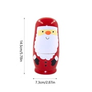 Exhoden Christmas Nesting Dolls, Beautiful Handmade Wooden Russian Nesting Dolls, Santa Claus Matryoshka Dolls Gifts for Christmas and Birthday,Traditional Wooden Russian Nesting Dolls Decoration