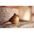 thumbnail image 5 of Small Carved Wooden Northern Cardinal Figurines, Handmade Female Cardinal Sculpture Craft Set, 3.9" L Cute Red Bird Statues Home Decor Art Carving Work, 5 of 6