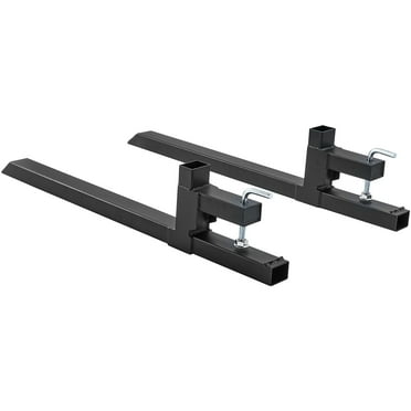 KFFKFF Pallet Forks, Capable of Handling 2000 lbs, 43" Clamp-on Pallet Forks, Robust Front Loader Accessory for Tractor, Skid Steer, Loader Bucket, Agricultural and Farming Tractor Forks