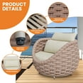 thumbnail image 4 of Vmopu Bird's Nest Pink Outdoor Sofa Couch with cushions,Textilene Aluminum Frame for Oasis, Balcony, 4 of 6