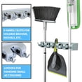 thumbnail image 3 of VIVEFOX Mop and Broom Holder Wall Mount, Heavy Duty Broom Holder, Wall Mounted Tool Organizer, 3 of 6