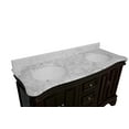 thumbnail image 3 of Katherine 60" Double Bathroom Vanity with Chocolate Cabinet and Carrara Marble Top, 3 of 6