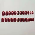 thumbnail image 1 of Juego de parches para uñas HUOGUO, gel de gelatina rojo vino extraíble, 24 piezas, 1 of 4
