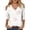 White1, variant on ZDNIXIAN Womens 3/4 Sleeve Tops V Neck Casual Loose Blouse, Spring Summer Fashion Cutout Shoulder Tunic Shirts