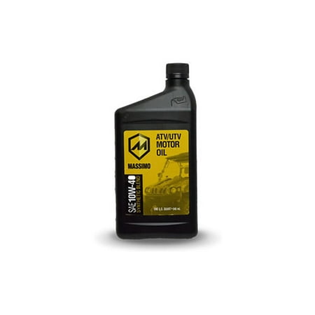 MASSIMO UTV/ATV SAE 10W-40 MOTOR OIL, 1 qt. (Synthetic Blend) [Compatible With Cub (Best Oil For Utv)