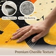 thumbnail image 6 of ODIKA 4'x6' Washable Area Rug Stain Resistant, Low Pile, Easy Care Guitar Music Print Notes Abstract Retro Sound Wave Vintage Acoustic for Dorm Room, Small Living, 6 of 7