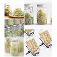 thumbnail image 6 of Wide Mouth Sprouting Lids 4 Pack, Stands for 86mm Wide Mouth Mason Jars, 304 Stainless Steel Sprouting Jar Screen Lids with 2 Pack Sprouting Foldable Perfect for Grow Sprout Seeds at Home, 6 of 7