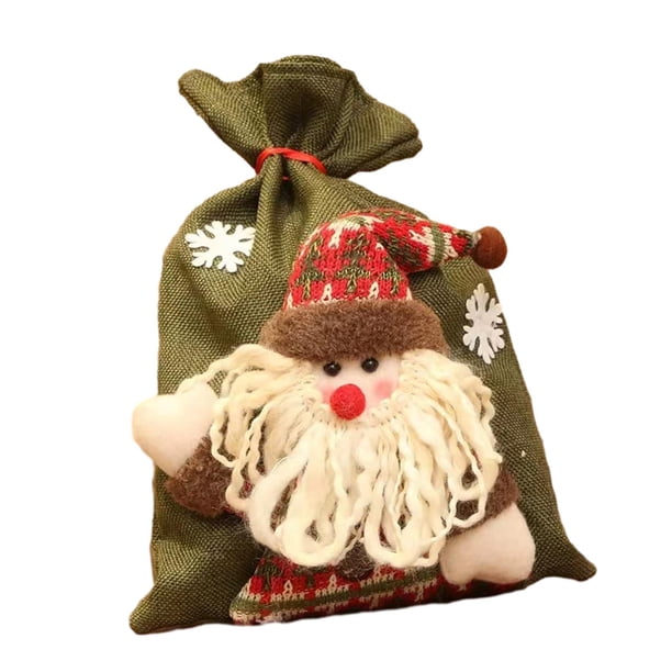 Bolsa de regalo para muñecas navideñas, saco para regalos navideños, bolsas para juguetes, bolsas para regalos, bolsas para envolver regalos. Papá Noel
