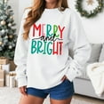 thumbnail image 2 of adviicd Christmas Sweatshirt for Women Merry and Bright Sweaters Crewneck Fashion Winter Pullover (White, XXL), 2 of 6