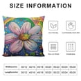 thumbnail image 5 of Fenyluxe Watercolor Botanic Blossom Throw Pillow Cover,Watercolor Cartoon Mushroom Wild Flowers Cushion Cover for Car RV,Geometric Stars Print Countryside Style Outdoor Pillow Cover Single Pack White, 5 of 5