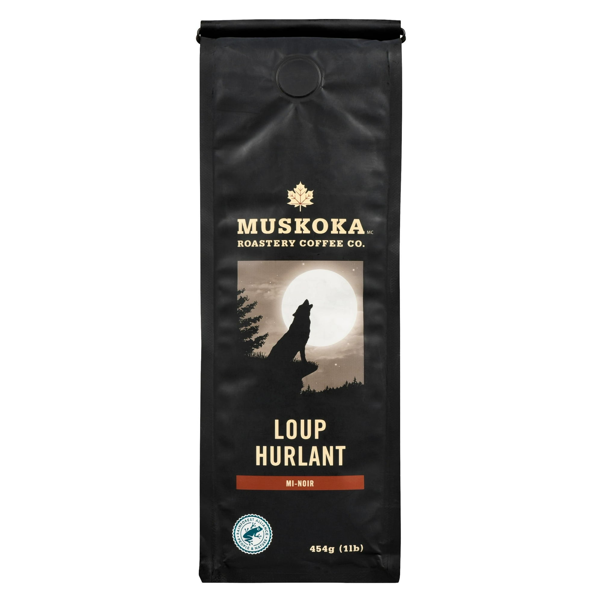 Café moulu Loup Hurlant de Muskoka Roastery Coffee Co. à torréfaction moyenne foncée