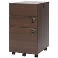 thumbnail image 4 of Demi Bonn 3-Drawer Rolling File Cabinet with Lock 4 Keys Fits Letter Legal A4 Under Desk Adjustable Rail Heavy Duty Storage Organizer, Brown, 4 of 4