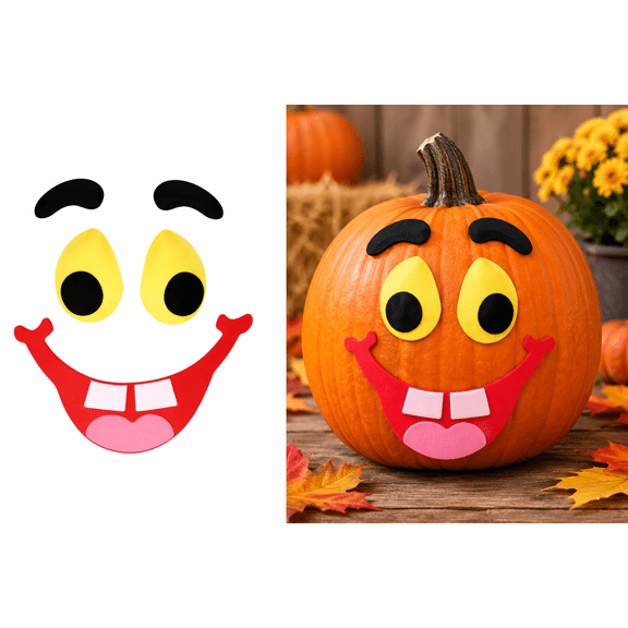 Halloween Pumpkin Decorating Kit, Face Decorations