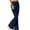 Navy Blue, variant on Women'S Flare Skinny Pants Fold over Leggings Bell Bottom Slim Fit Yoga Pants Y2k Joggers Navy Blue M